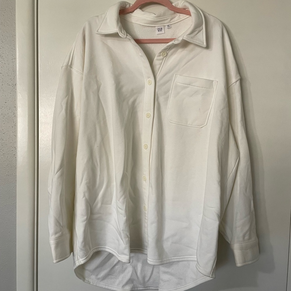 White Button-Up Shacket